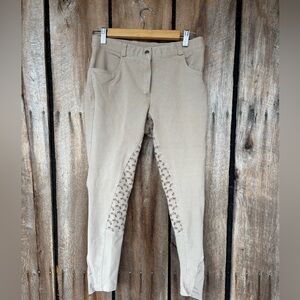 Gutos Riding Breeches Womens Size 30 Tan Knee Patch English Schooling Pants
